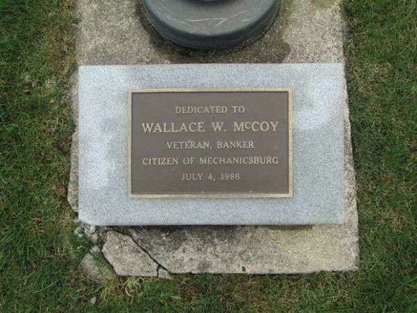 WALLACE W. MCCOY MEMORIAL FLAGPOLE PLAQUE
