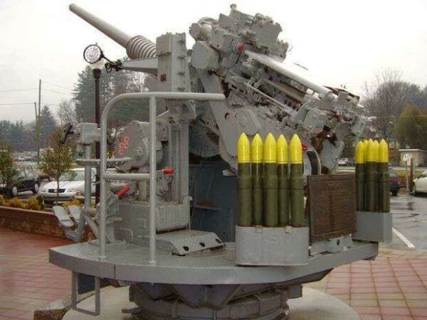 CLYDE TOWN-SHIP WAR VETERANS MEMORIAL GUN BACK