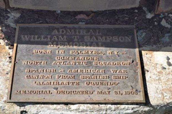 ADMIRAL WILLIAM T. SAMPSON MEMORIAL CANNON PLAQUE
