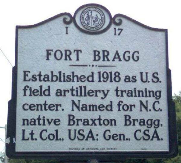 FORT BRAGG WAR MEMORIAL MARKER