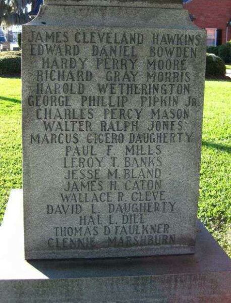 CRAVEN COUNTY WORLD WAR NO. 1 & 2 MEMORIAL STONE A