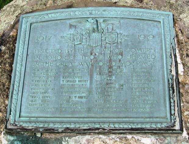 SOMERS GREAT WAR MEMORIAL PLAQUE