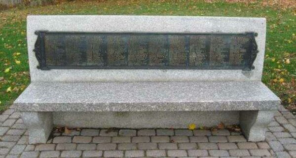 PORT CHESTER WORLD WAR I MEMORIAL BENCH E