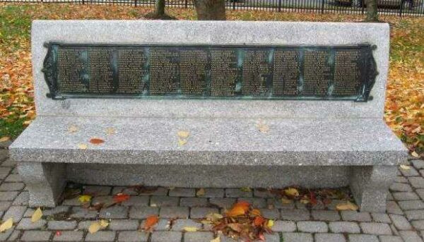 PORT CHESTER WORLD WAR I MEMORIAL BENCH B