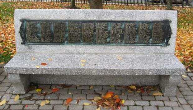 PORT CHESTER WORLD WAR I MEMORIAL BENCH B