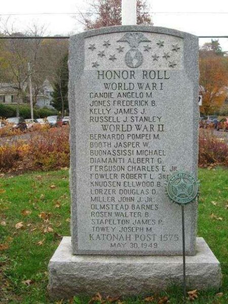 KATONAH POST 1575 WORLD WARS MEMORIAL