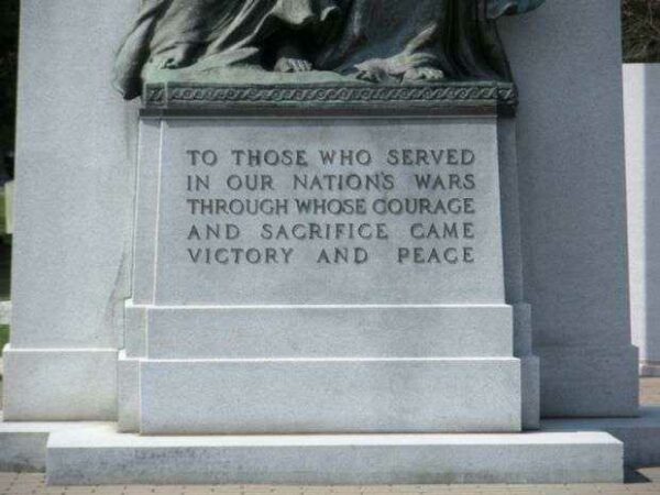 PEACE AND VICTORY MEMORIAL DEDICATION STONE