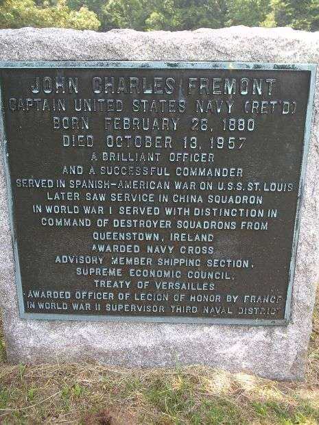 CAPTAIN JOHN CHARLES FREMONT WAR MEMORIAL