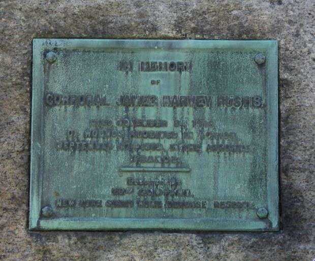 CORPORAL JAMES HARVEY HUSTIS MEMORIAL PLAQUE