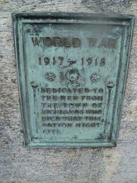 HIGHLANDS WORLD WAR I MEMORIAL