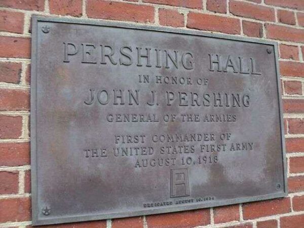 PERSHING HALL WAR MEMORIAL PLAQUE