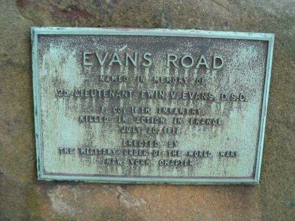 EVANS ROAD WAR MEMORIAL PLAQUE