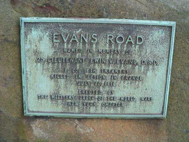 EVANS ROAD WAR MEMORIAL PLAQUE