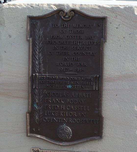 OYSTER BAY WORLD WAR MEMORIAL PLAQUE A