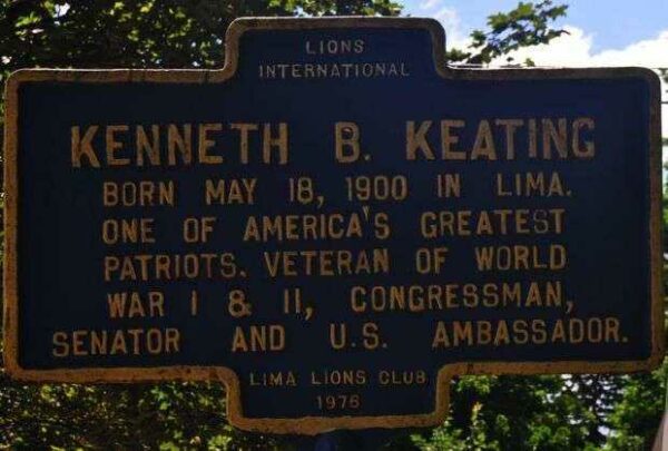 KENNETH B. KEATING WAR MEMORIAL MARKER