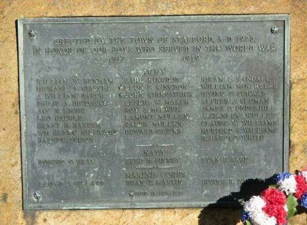 STAFFORD WORLD WAR MEMORIAL