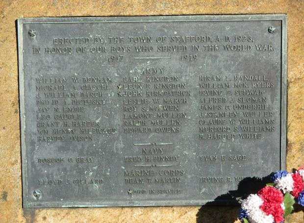 STAFFORD WORLD WAR MEMORIAL