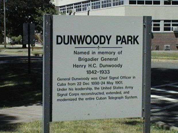 BRIGADIER GENERAL DUNWOODY PARK MEMORIAL MARKER