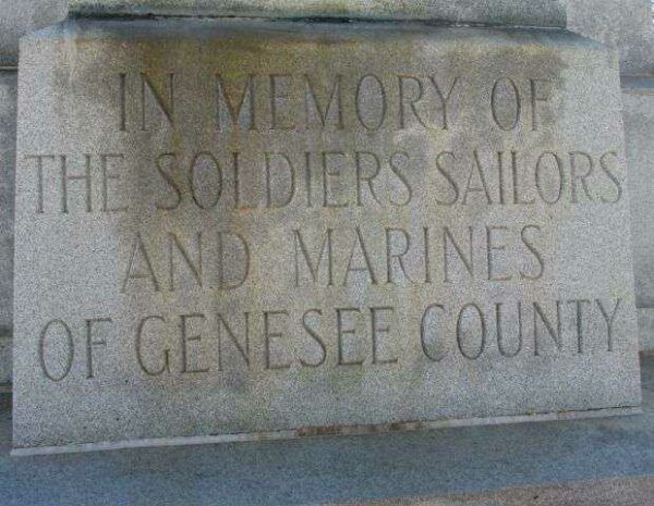 GENESEE COUNTY SOLDIERS SAILORS AND MARINES MEMORIAL DEDICATION STONE