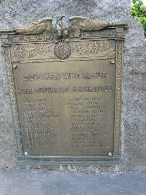 LANCASTER WORLD WAR I MEMORIAL PLAQUE