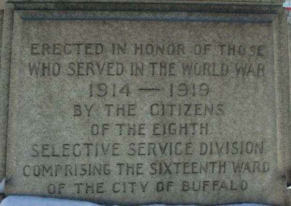 SIXTEENTH WARD WORLD WAR I MEMORIAL STONE A