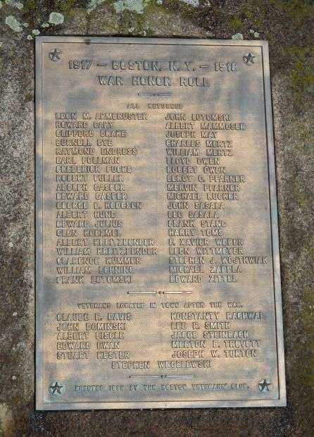 BOSTON, N.Y. WORLD WAR HONOR ROLL MEMORIAL