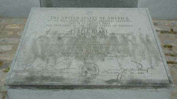 THE BATTLE OF HENRY JOHNSON WAR MEMORIAL STONE F