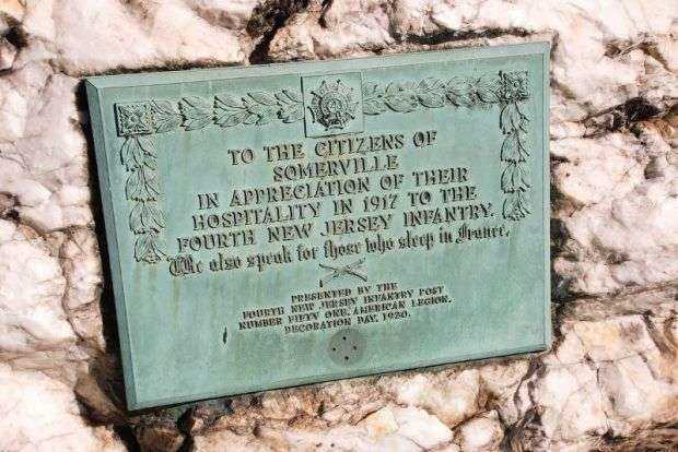 FOURTH NEW JERSEY INFANTRY APPRECIATION MEMORIAL PLAQUE