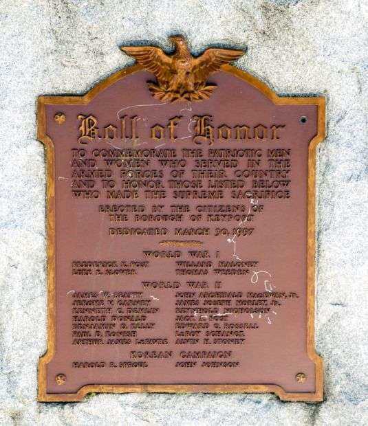 KEYPORT ROLL OF HONOR WAR MEMORIAL PLAQUE