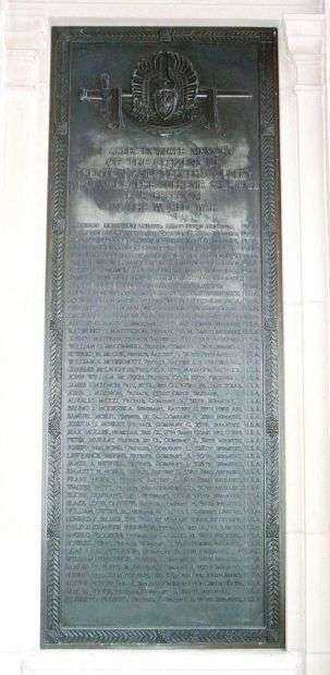 THE TRENTON WAR MEMORIAL HONOR ROLL PLAQUE C