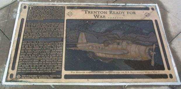 “TRENTON READY FOR WAR…” MEMORIAL PLAQUE