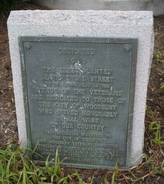 CITY OF WOODBURY “AVENUE OF THE VETERANS” MEMORIAL PLAQUE