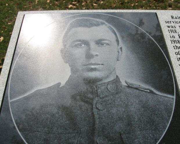 SGT. RALPH W. LESTER WAR MEMORIAL TABLET PORTRAIT