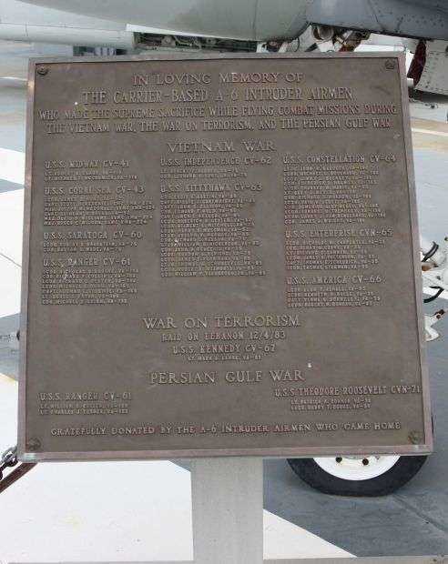 A-6 INTRUDER MEMORIAL PLAQUE