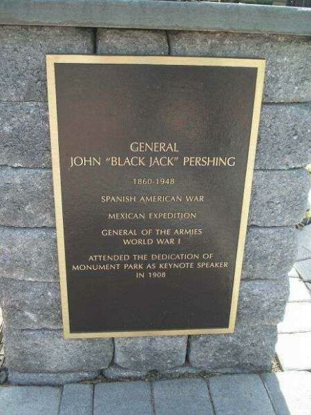 GENERAL JOHN “BLACK JACK” PERSHING WAR MEMORIAL PLAQUE