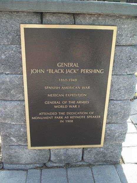 GENERAL JOHN “BLACK JACK” PERSHING WAR MEMORIAL PLAQUE