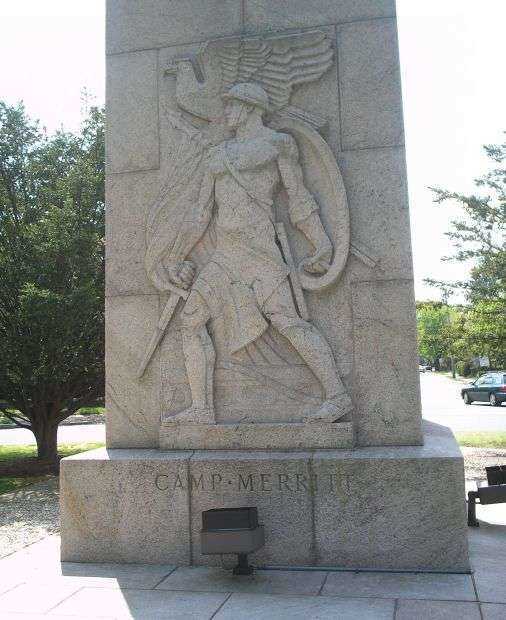 CAMP MERRITT WAR MEMORIAL STONE CARVING