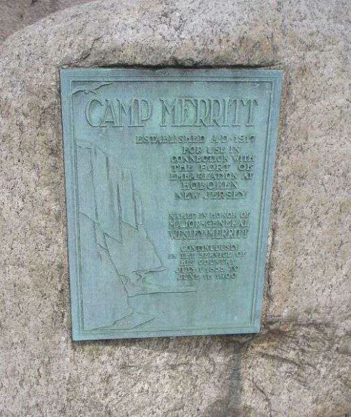 CAMP MERRITT WAR MEMORIAL PLAQUE