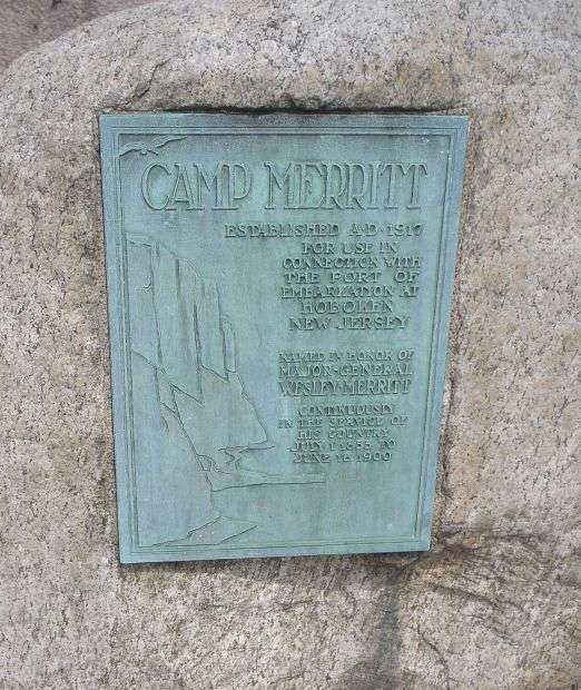CAMP MERRITT WAR MEMORIAL PLAQUE