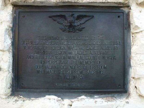 MINERAL COUNTY WAR MEMORIAL PLAQUE