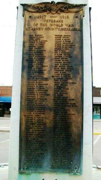 KEARNEY COUNTY WORLD WAR VETERANS MEMORIAL PLAQUE C