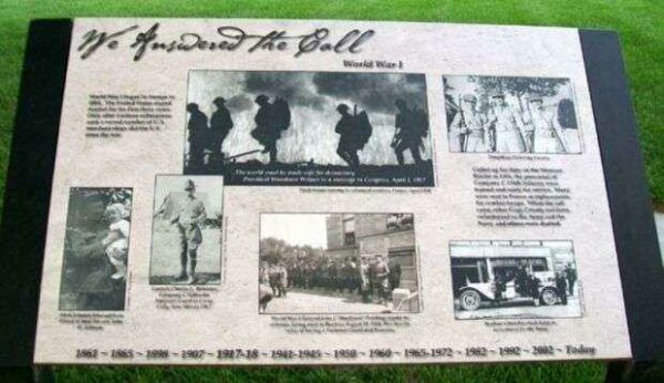 WE ANSWERED THE CALL WAR MEMORIAL PANEL