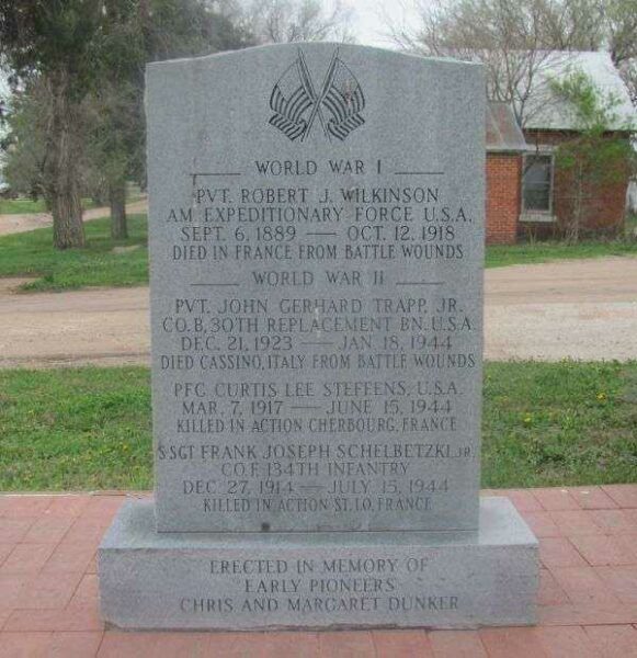IN MEMORY OF THE SONS OF STRANG WAR MEMORIAL FRONT