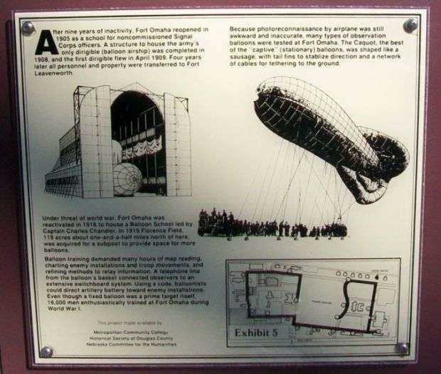 OBSERVATION BALLOON TRAINING MEMORIAL PANEL