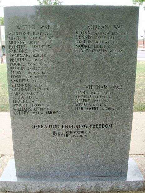 CLARENCE KING POST 128 WAR MEMORIAL BACK