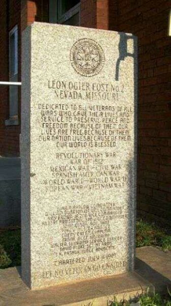 LEON OGIER POST NO. 2 WAR MEMORIAL