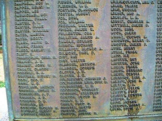 POLK COUNTY WORLD WAR HONOR ROLL MEMORIAL PLAQUE H
