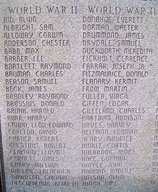 NODAWAY COUNTY HONORED DEAD VETERANS MEMORIAL STONE C