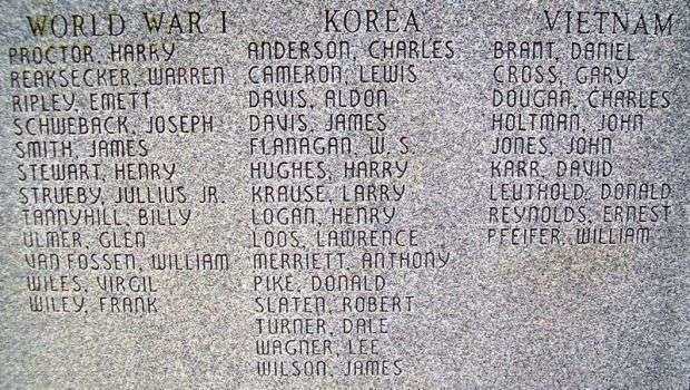 NODAWAY COUNTY HONORED DEAD VETERANS MEMORIAL STONE B