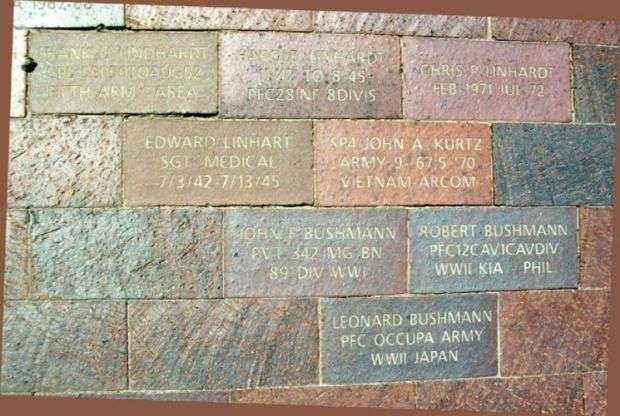 CONCORDIA VETERANS WAR MEMORIAL BRICKS